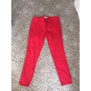 Calvin Klein red skinny jeans